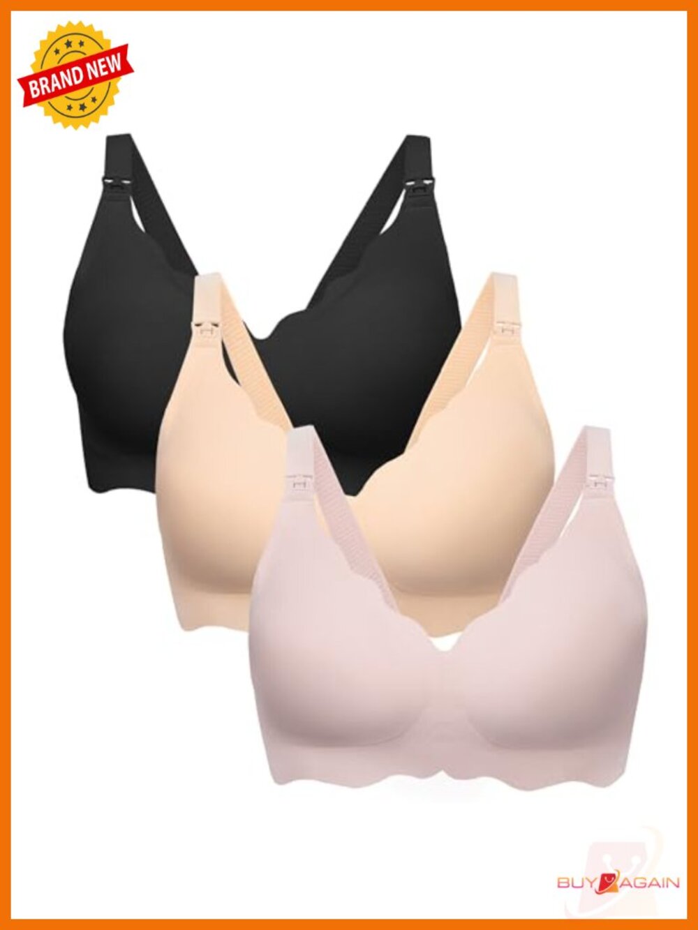 Ultra Comfort Seamless Nursing Bra Wireless Bralette with Adjustable Straps